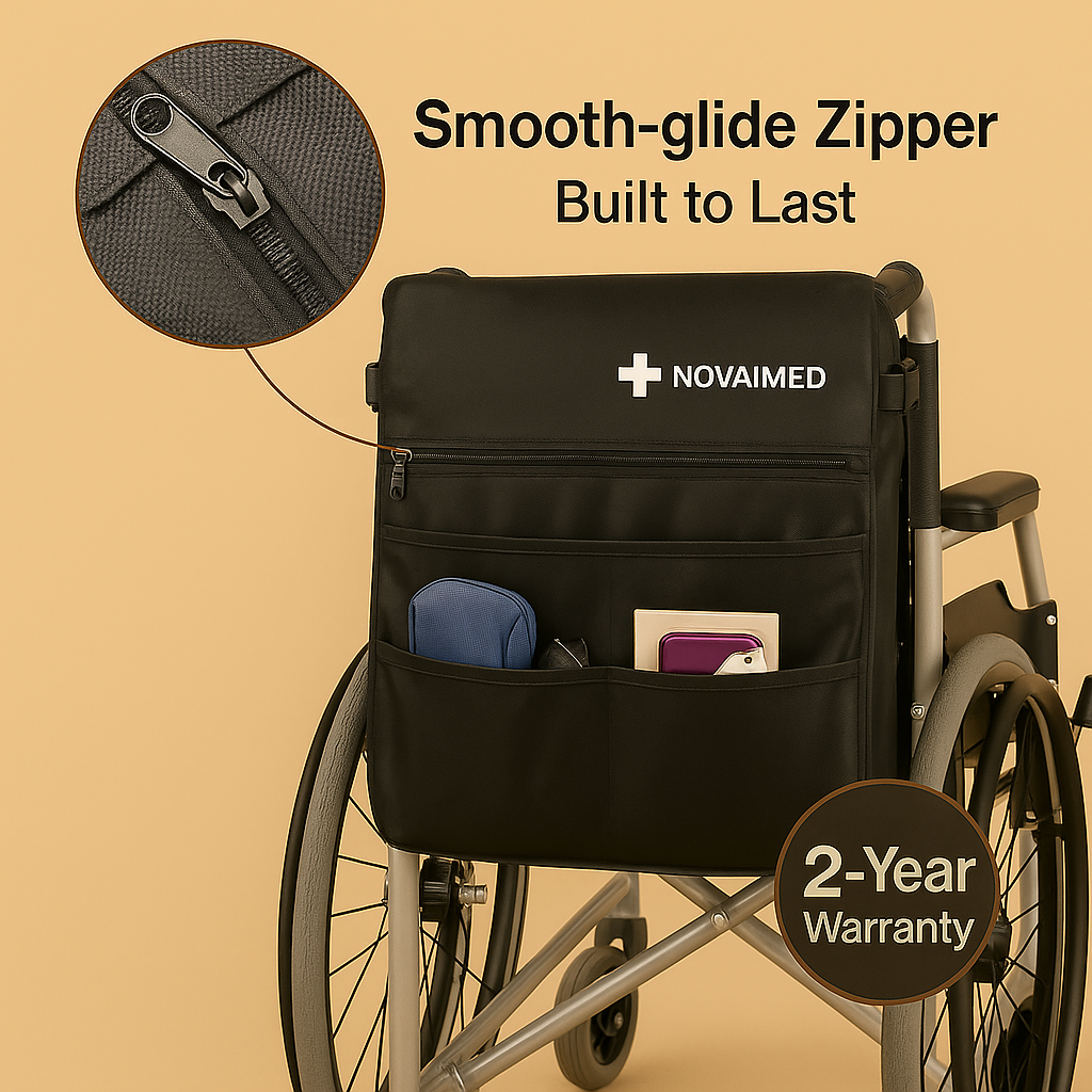 NOVAIMED Wheelchair Backrest Storage Backpack – Durable, Practical & Stylish