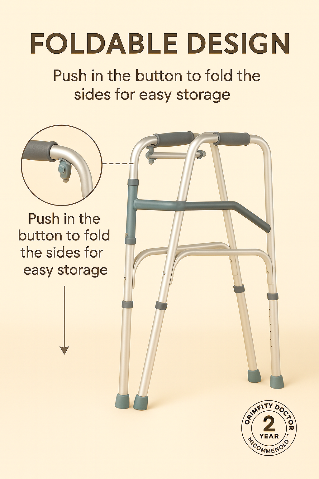 NOVAIMED Adjustable Zimmer Frame / Walking Aid
