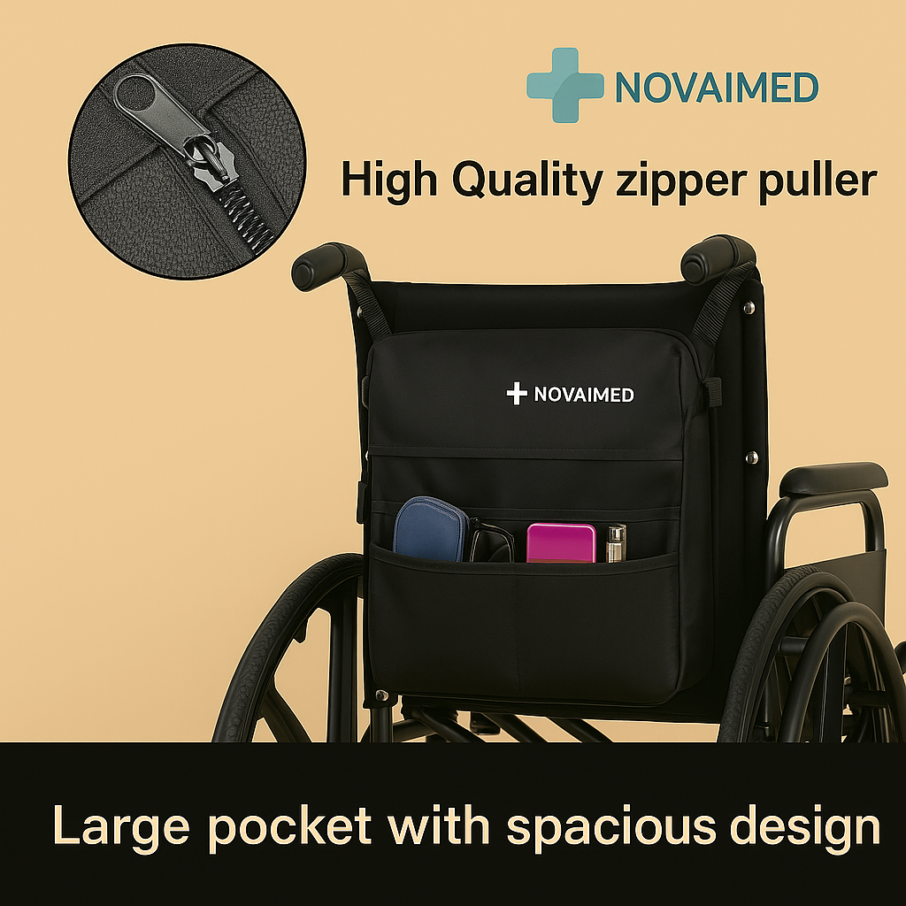 NOVAIMED Wheelchair Backrest Storage Backpack – Durable, Practical & Stylish