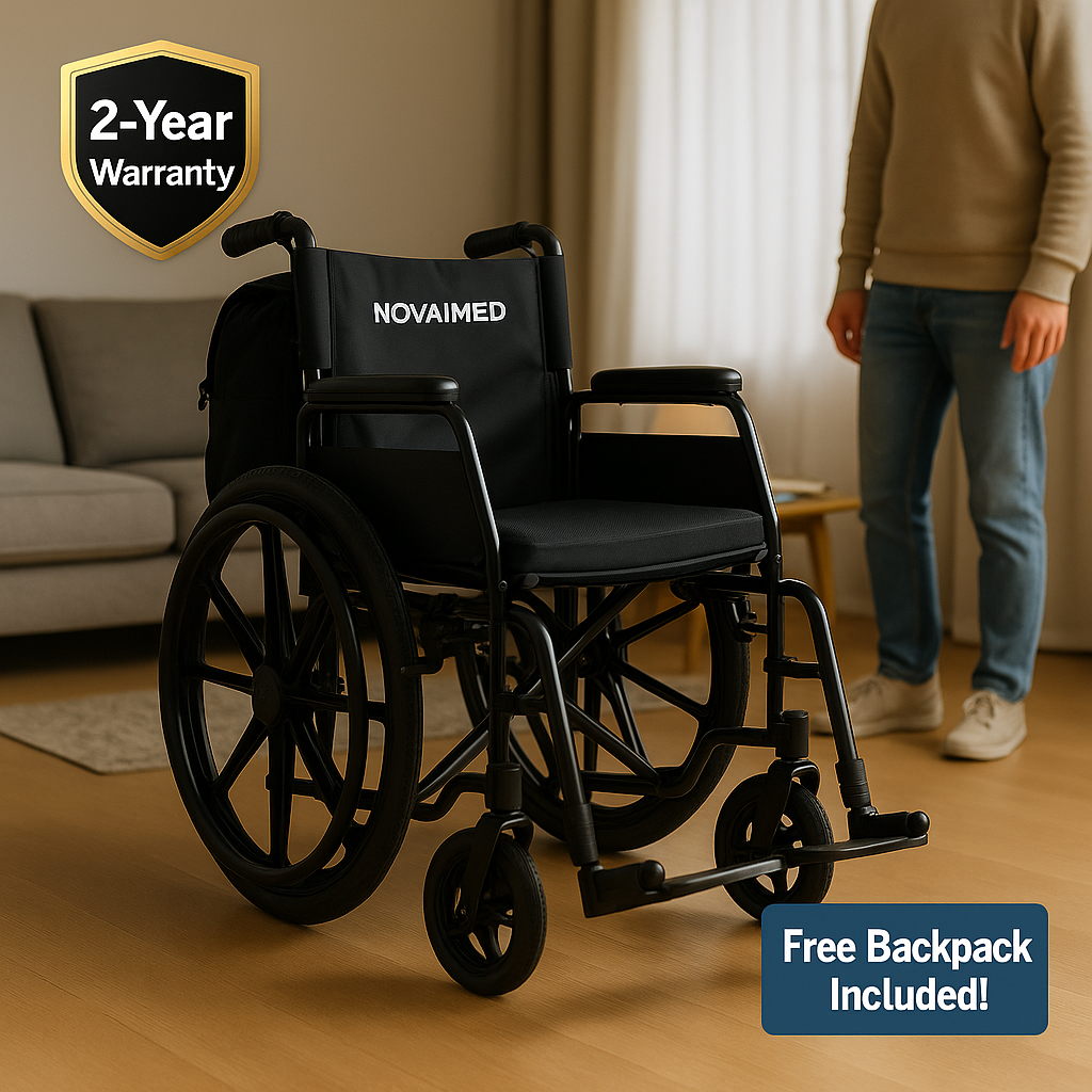NOVAiMED Wheelchair – CE Certified, 2-Year Warranty